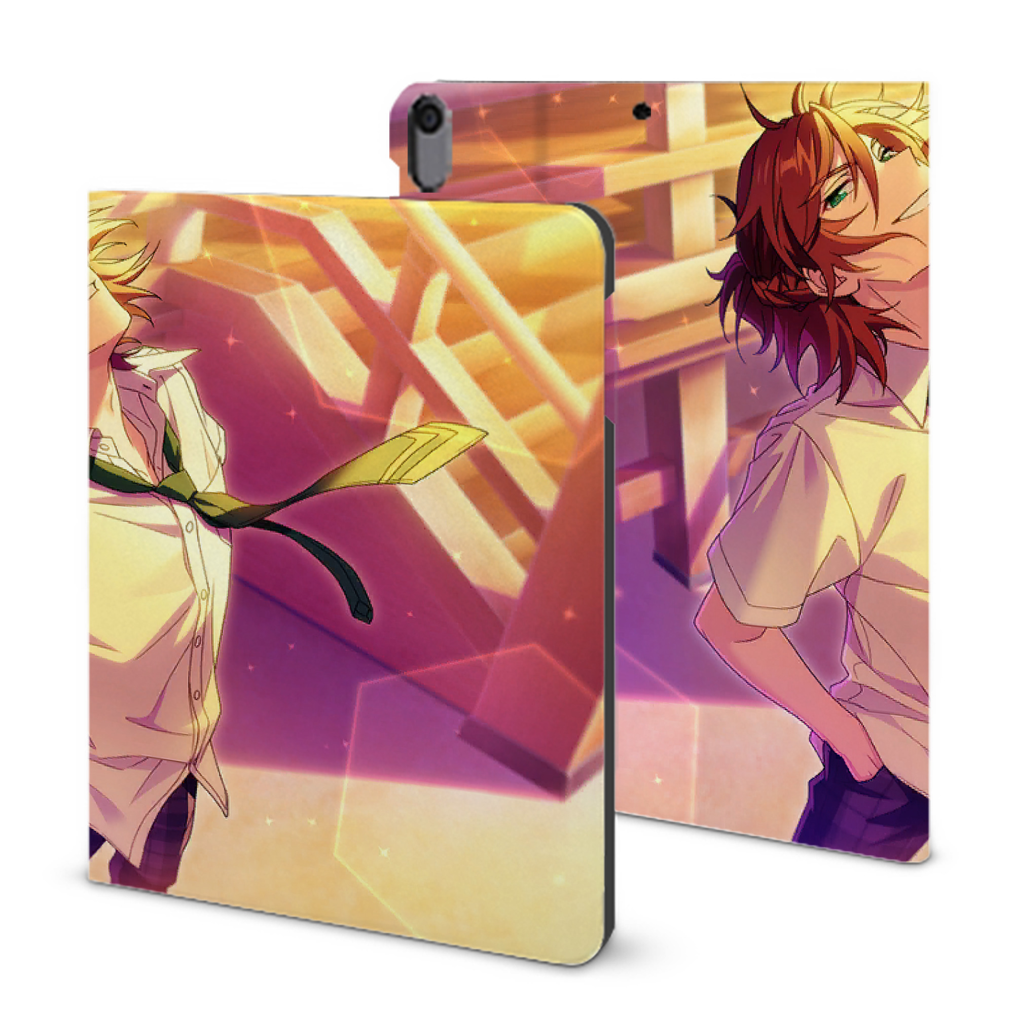 （画像用） あんさんぶるスターズ! Ensemble Stars IPad ケース ブック型 PUレザー TPU 耐衝撃 軽量 薄型 ペン収納なし 全面保護 IPad 各モデル対応